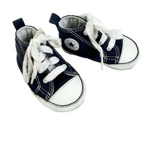Converse Sneakers Baby Crib Shoe Size 2 Navy Blue